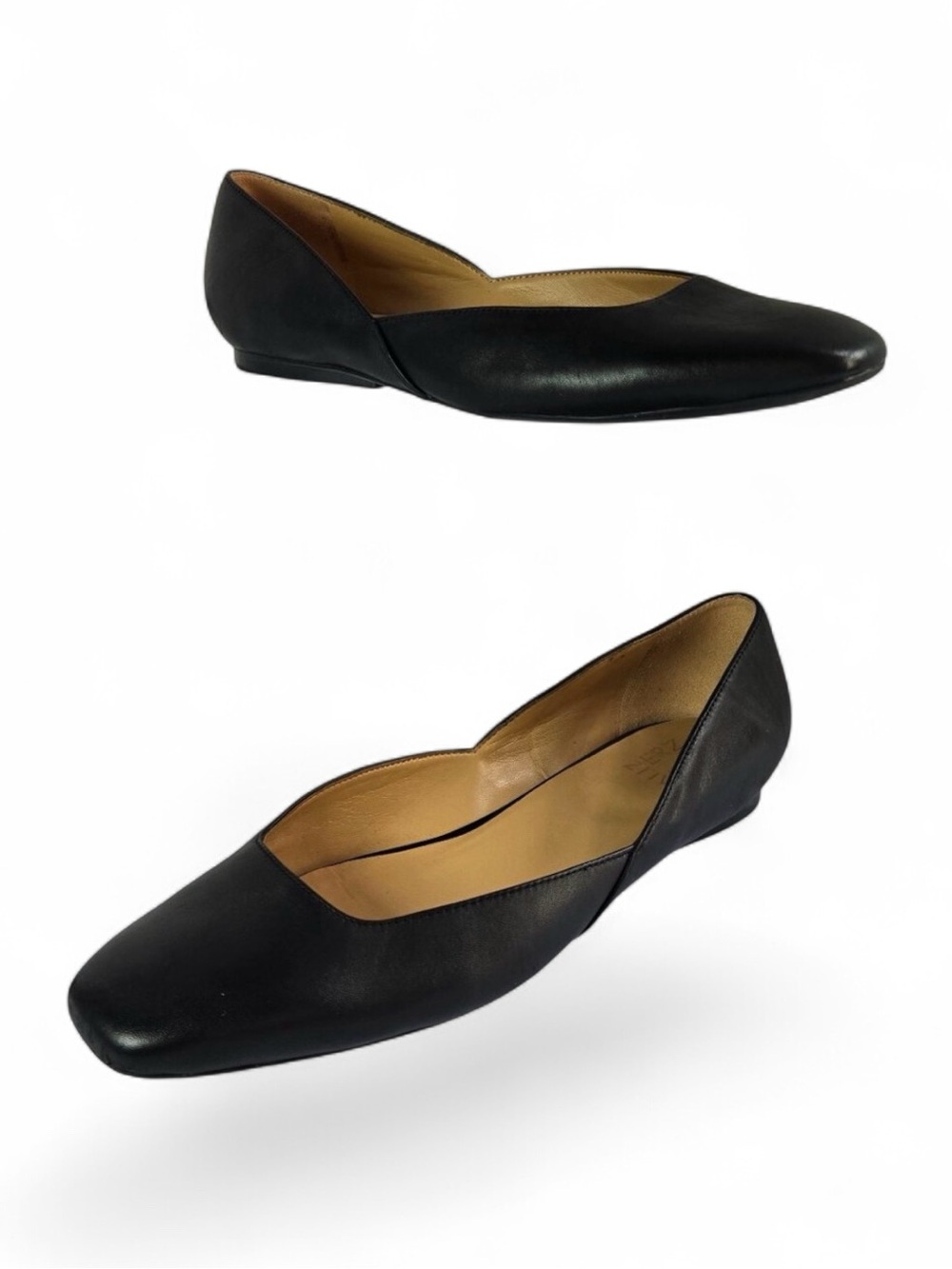 Naturalizer Black Leather Flats